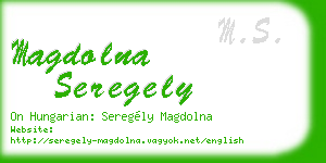 magdolna seregely business card